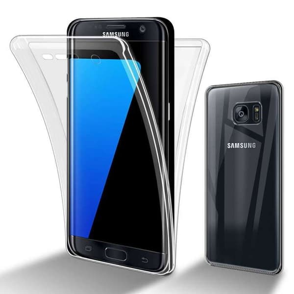 Transparent skydd för Samsung Galaxy S7 EDGE Vit