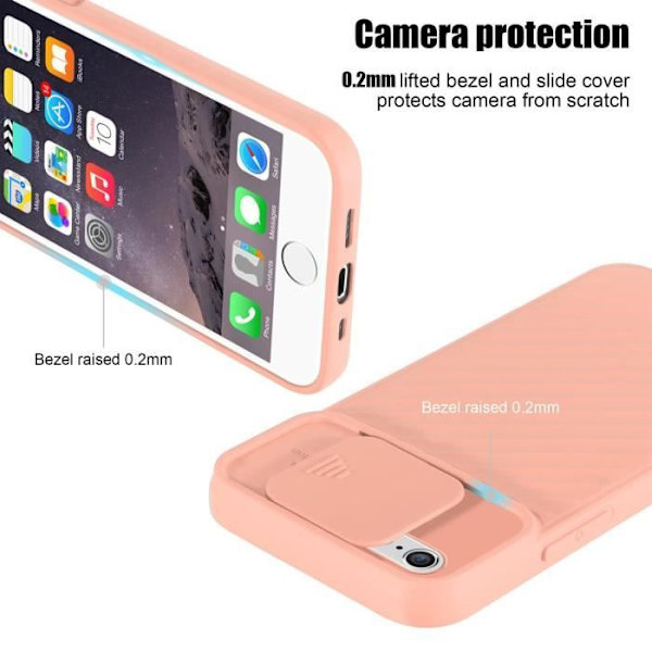 Fodral för Apple iPhone 6 PLUS / 6S PLUS Mattrött Fodral Skal Silikon TPU och kameraskydd