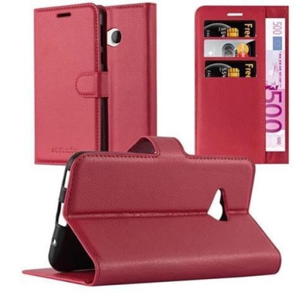 Coque - Cadorabo - HTC U PLAY - Röd - Syntetiskt läder - Ställfunktion Röd
