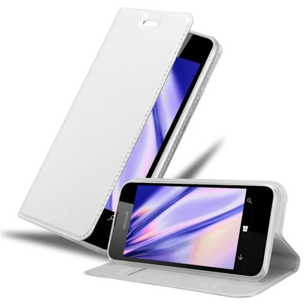 Fodral - CADORABO - Nokia Lumia 550 - Grå - Magnetskydd - Kortfack Grå