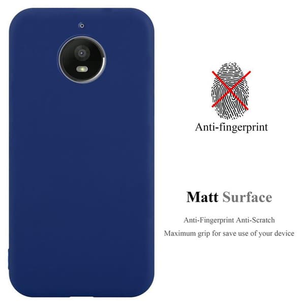 Skyddsfodral för Motorola MOTO E4 PLUS Mörkblå Candy Stöttålig Silikon Blå