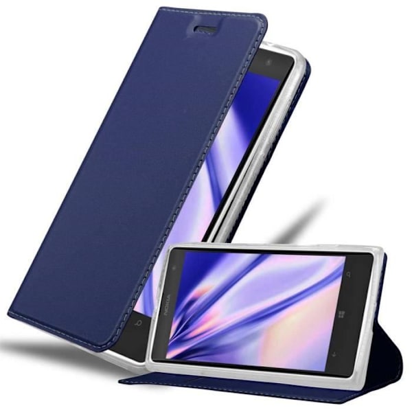 Coque - CADORABO - Nokia Lumia 1020 - KLASSISK MÖRKBLA - Magnetisk stängning - Ställfunktion KLASSIG MÖRKBLÅ