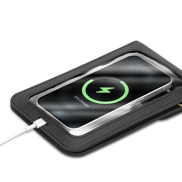 Axelväska för iPhone 4 / 4S i svart fodral Svart