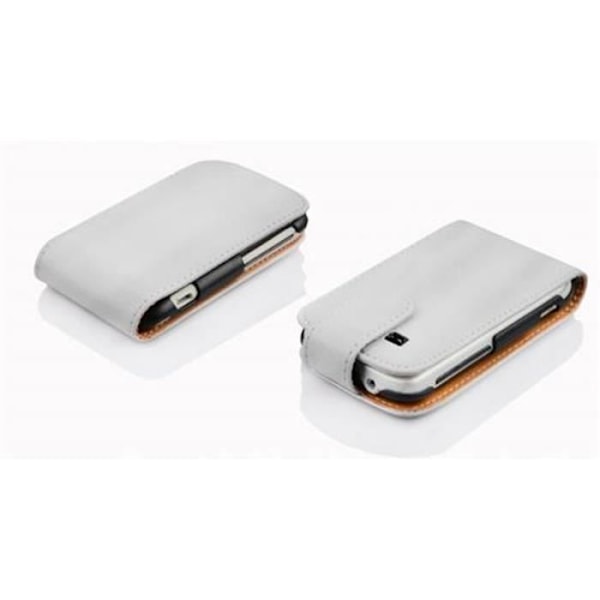 Cadorabo Fodral Samsung Galaxy POCKET NEO DESIGN FLIP Style Fodral Fodral Fodral konstläder Struktur VIT ALABASTER