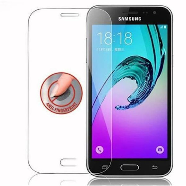Cadorabo Skärmskydd för Samsung Galaxy J3 DUOS (6) - 2016 Modell 0,3 mm Rundade hörn HÖG TRANSPARENS Härdat glas Transparent