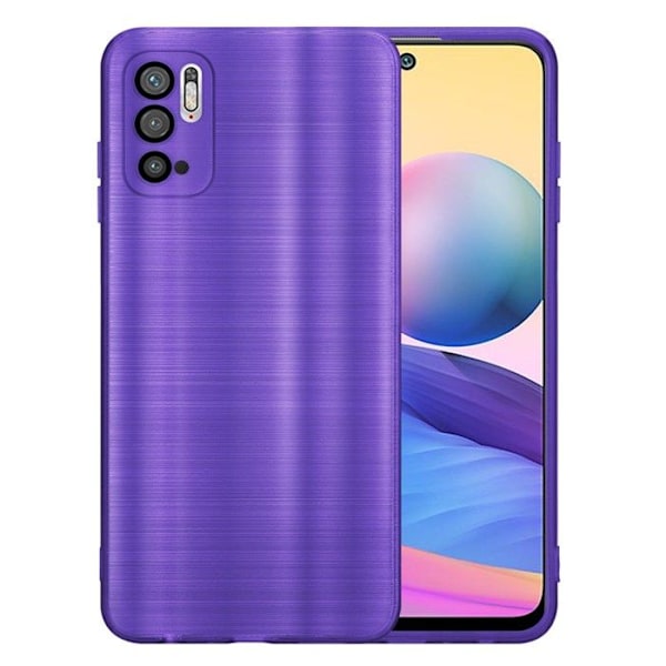 Coque för Xiaomi RedMi NOTE 10 5G / POCO M3 PRO 5G Fodral i Borstad Lila Silikonskydd TPU Flexibelt Kameraskydd Lila