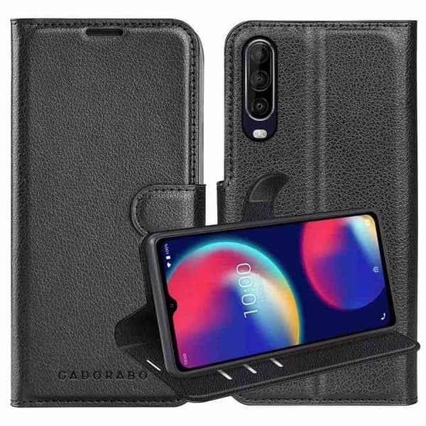 Etui för WIKO VIEW 4 i JET BLACK Svart