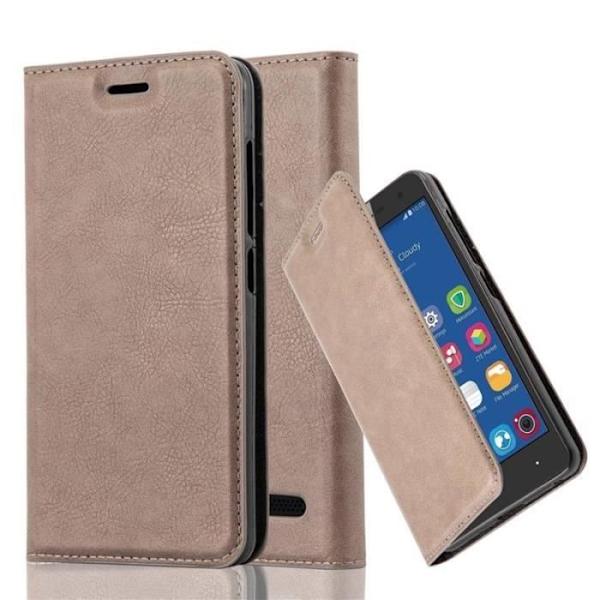 ZTE BLADE L7 Fodral i COFFEE BROWN från Cadorabo (INVISIBLE MAGNETIC CLOSURE Design) Helt skyddsfodral med Flip Flip