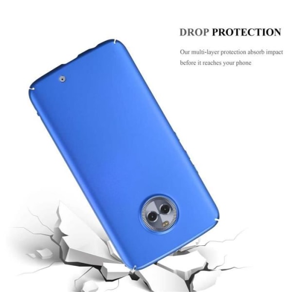 Fodral till Motorola MOTO X4 i METALLIC BLUE Hårt fodral Cover Cadorabo Cover Metallic Protection Cover