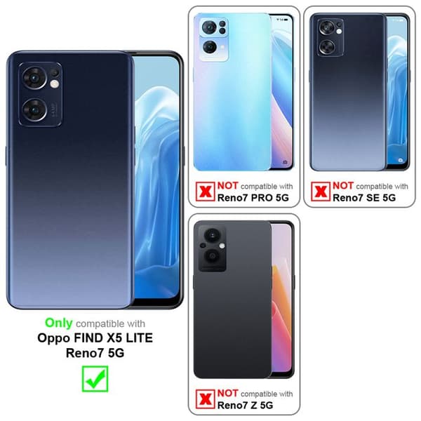 Etui för Oppo FIND X5 LITE / Reno7 5G i KIRSCHRÖD Röd