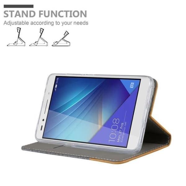 Fodral för Honor 7 Skydd i LJUST GRÅTT BRUNT Etui Case LJUSGRÅ BRUN