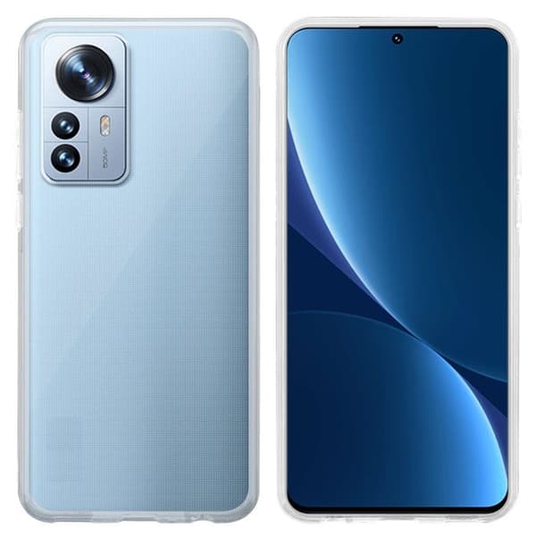 Transparent stötsäker silikonfodral för Xiaomi 12 PRO Vit