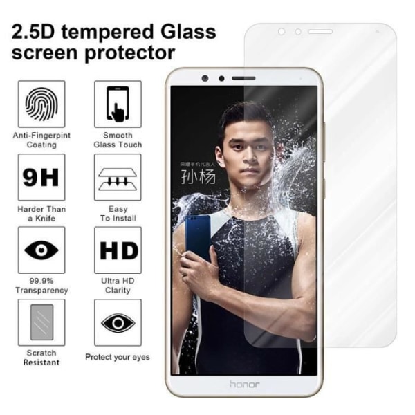 Cadorabo Tempered Glass Honor 7X skärmskyddsfilm härdat skydd för display TRANSPARENT