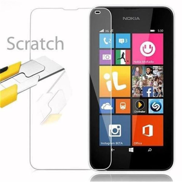 Cadorabo – Skärmskydd i härdat glas för > Nokia Lumia 540 < Skärmskydd i härdat glas Skärmskyddsglas Transparent