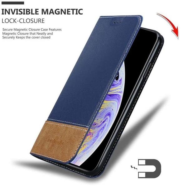 iPhone XS MAX Fodral i BLÅ BRUN Skyddsetui Blå