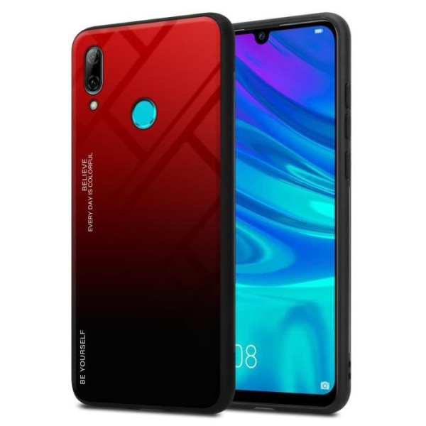 Fodral för Honor 10 LITE / Huawei P SMART 2019 Fodral i RÖD - SVART Tvåfärgad TPU-skyddsfodral