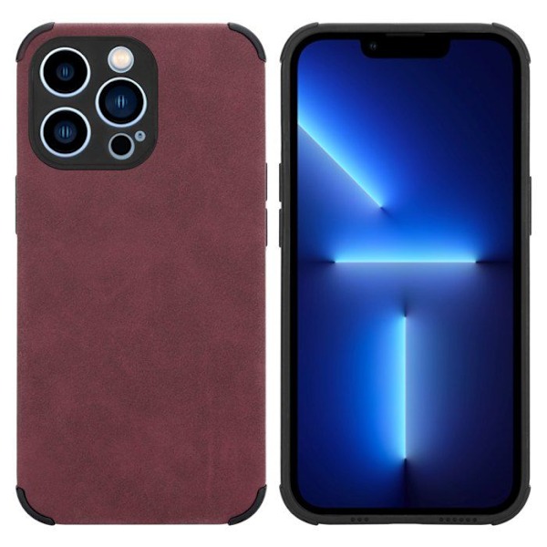 Coque för Apple iPhone 13 PRO Etui i Bourgogne Lila Hölster Cover Case i elegant silikon TPU konstläder Lila