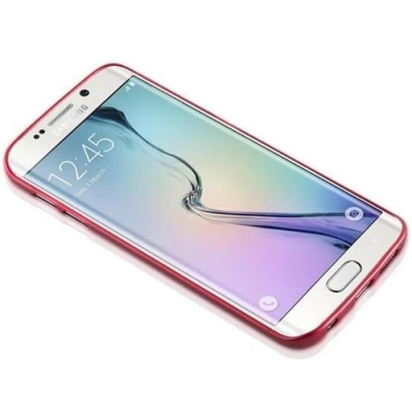 Samsung Galaxy S6 EDGE-fodral i CHERRY RED från Cadorabo (BORSTAD METAL Design) Ultramjukt silikongel TPU-fodral