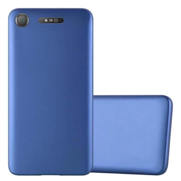 Fodral till Sony Xperia XZ1 i METALLIC BLUE Cadorabo Cover Protection Silikon TPU Flexibelt skal Matt