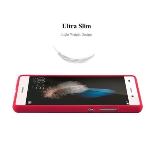 Huawei P8 LITE Fodral i RED FROST by Cadorabo (FROST Design) Ultratunnt mjukt silikongel TPU-fodral med Anti-Shock – Fodral