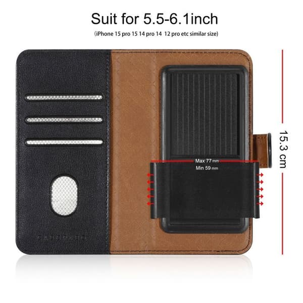 Fodral för Asus ZenFone 9 Plånboksfodral i Svart Skydd Svart