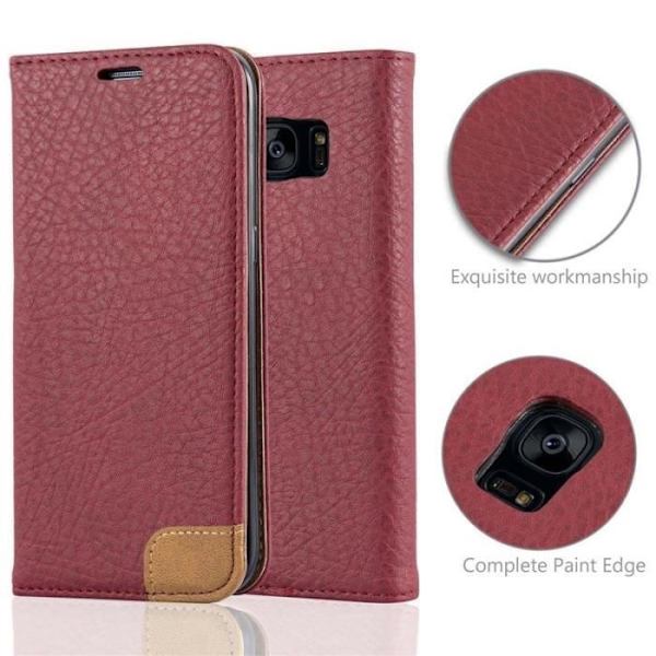 Cadorabo Fodral till Samsung Galaxy S7 EDGE, HÖSTRÖD Design Osynlig struktur