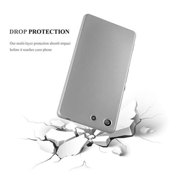 Skyddsfodral för Sony Xperia M5 Skyddsfodral i MATTE DESIGN METALLIC SILVER Grå