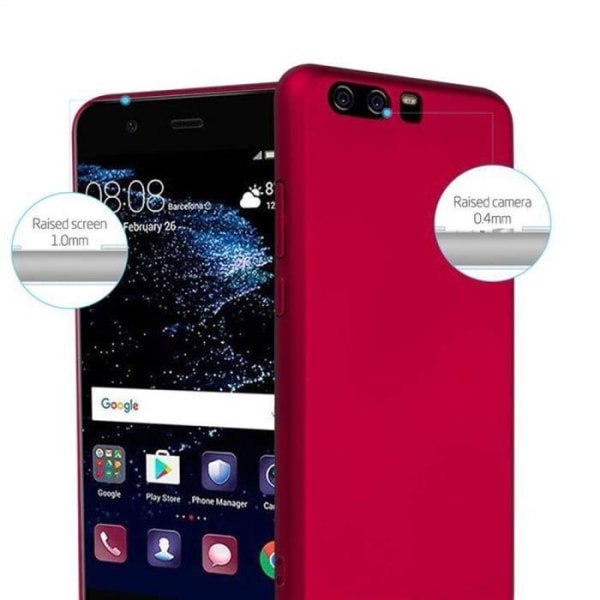 Coque - CADORABO - Huawei P10 - Metallisk Röd - Stötskydd - Elegant Design Röd