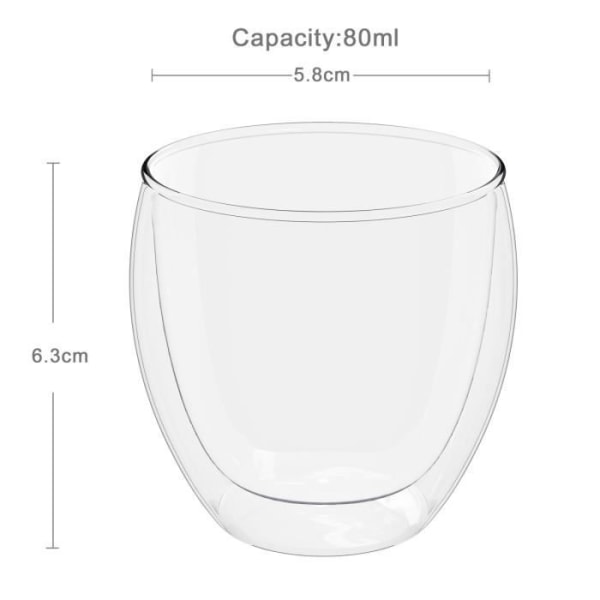 Intirilife 4x espressoglas Transparent