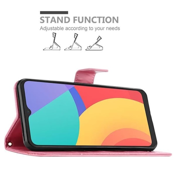 Coque - CADORABO - Alcatel 1S 2021 / 3L 2021 - Blommig - Similläder - Ställfunktion Rosa