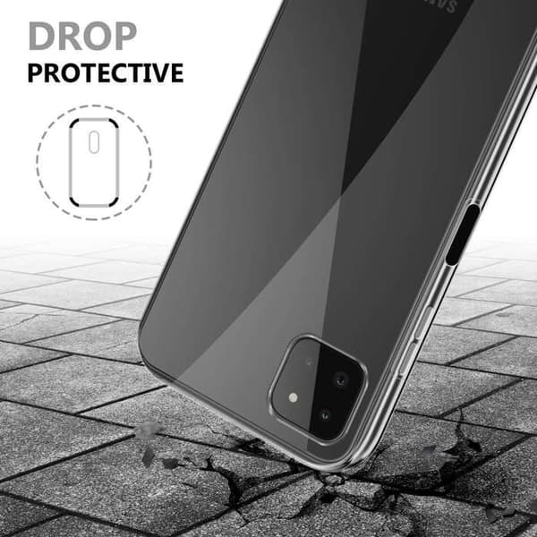 Transparent skydd för Samsung Galaxy A22 5G, helskydd Vit