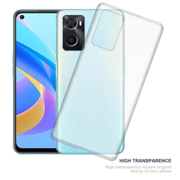 Fodral för Oppo A36 / A76 / A96 4G / K10 4G / Realme 9i Skal i KOMPLETT TRANSPARENT Fodral Skyddande silikon TPU-telefon för