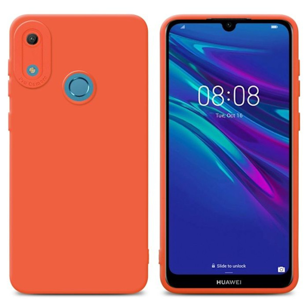 Fodral för Huawei Y6 2019 i FLUID ORANGE Fodralskydd i flexibelt TPU silikonskydd Gul