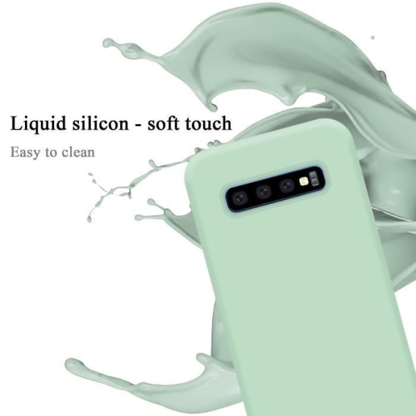 Fodral till Samsung Galaxy S10 PLUS i LIQUID LIGHT GREEN Cadorabo Cover Silikon TPU