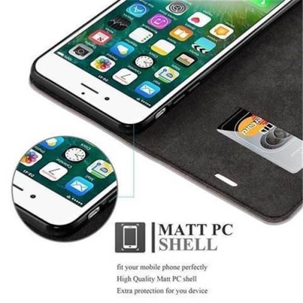 Apple iPhone 8 PLUS - iPhone 7 PLUS i KAFFEBRUNT av Cadorabo (design med INVISIBLE MAGNETIC CLOSURE) Helt skyddsfodral