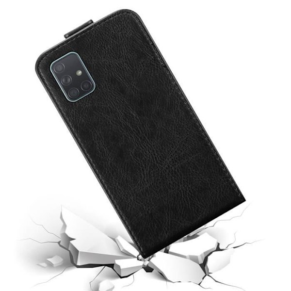 Coque - CADORABO - Samsung Galaxy A71 4G - Mörk Natt - Magnetisk Flip - Hållbart Skydd NATTSVART