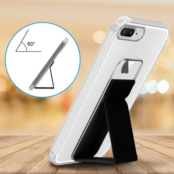Skal för iPhone 7 PLUS / 7S PLUS / 8 PLUS Svart med stöd och ställfunktion Svart