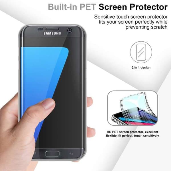 Transparent skydd för Samsung Galaxy S7 EDGE Vit