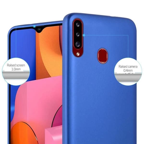 Skyddsfodral för Samsung Galaxy A20s Skyddsfodral i MATTE METALLBLÅ Design Blå