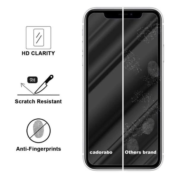 Härdat glas för iPhone XR Skärmskydd Vit