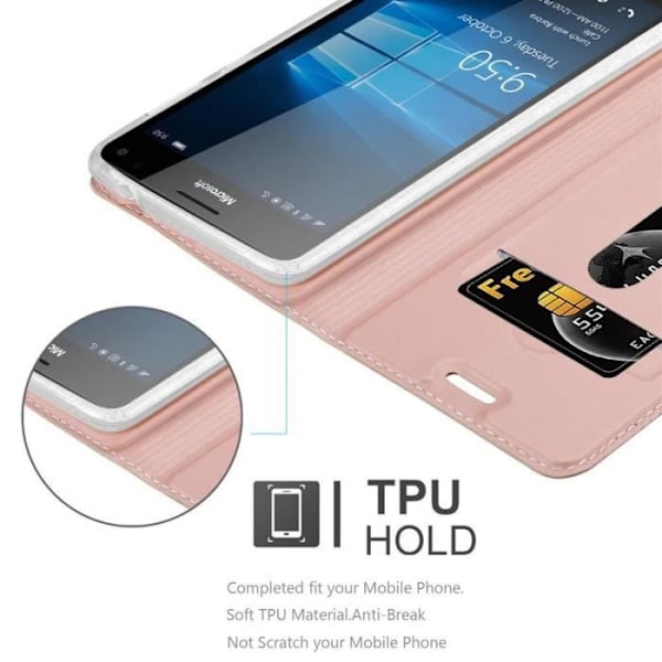 Cadorabo Fodral till Nokia Lumia 950 XL i CLASSY ROSÉ GOLD