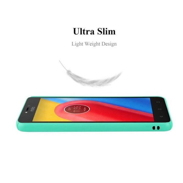 Coque - CADORABO - Motorola MOTO C PLUS - Hård skydd - Matt design - Grön färg Grön