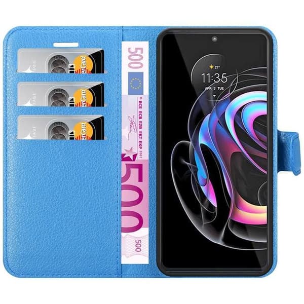 Etui för Motorola EDGE 20 PRO / EDGE S PRO i PASTELLBLÅ Blå