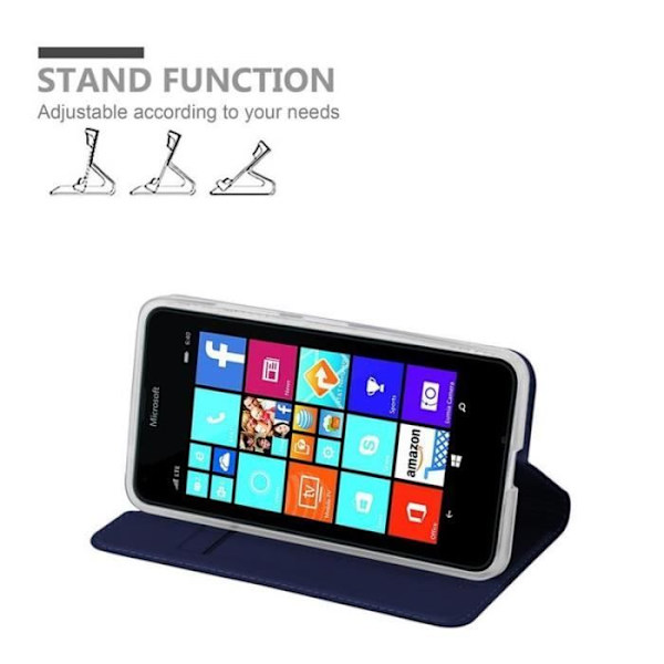 Coque - Cadorabo - Nokia Lumia 640 - KLASSISKT MÖRKBLÅ - MATTA METALLISKT DESIGN - Heltäckande Skydd KLASSIG MÖRKBLÅ