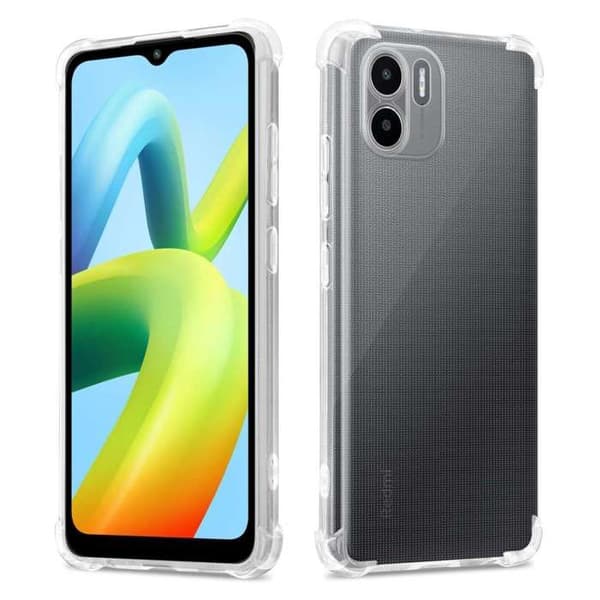 Transparent stötsäker silikonfodral för Xiaomi RedMi A1 Vit