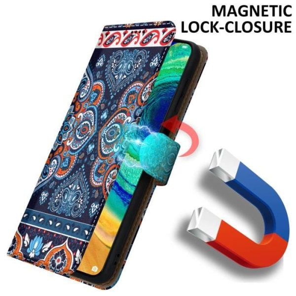 Skal för Huawei MATE 30 - CADORABO - Blå Mandala - Hård Fodral - Magnetisk Stängning - Fullständigt Skydd Blå