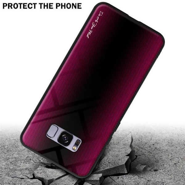 Fodral till Samsung Galaxy S8 PLUS Skal i CRAMIN ROSE Fodral Skydd i härdat glas och TPU silikon