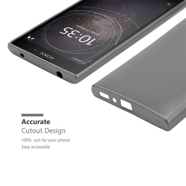 Skyddsfodral för Sony Xperia L2 Skyddsfodral i MATTS GRÅ METALLISK design Grå