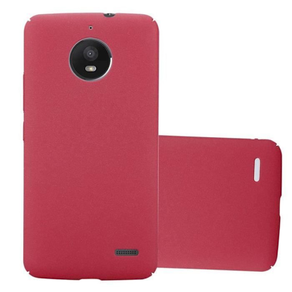 Coque - CADORABO - Motorola MOTO E4 - Stöt-skydd - Frostad design - Färg Frosty Röd Frostig röd