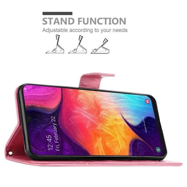 Cadorabo Fodral till Samsung Galaxy A50 i rosa - blommig design
